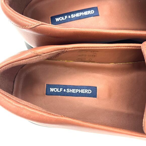 Wolf & Sheperd Men\'s Italian Calfskin Brown Leather Coast Loafer Size 9 main image 6